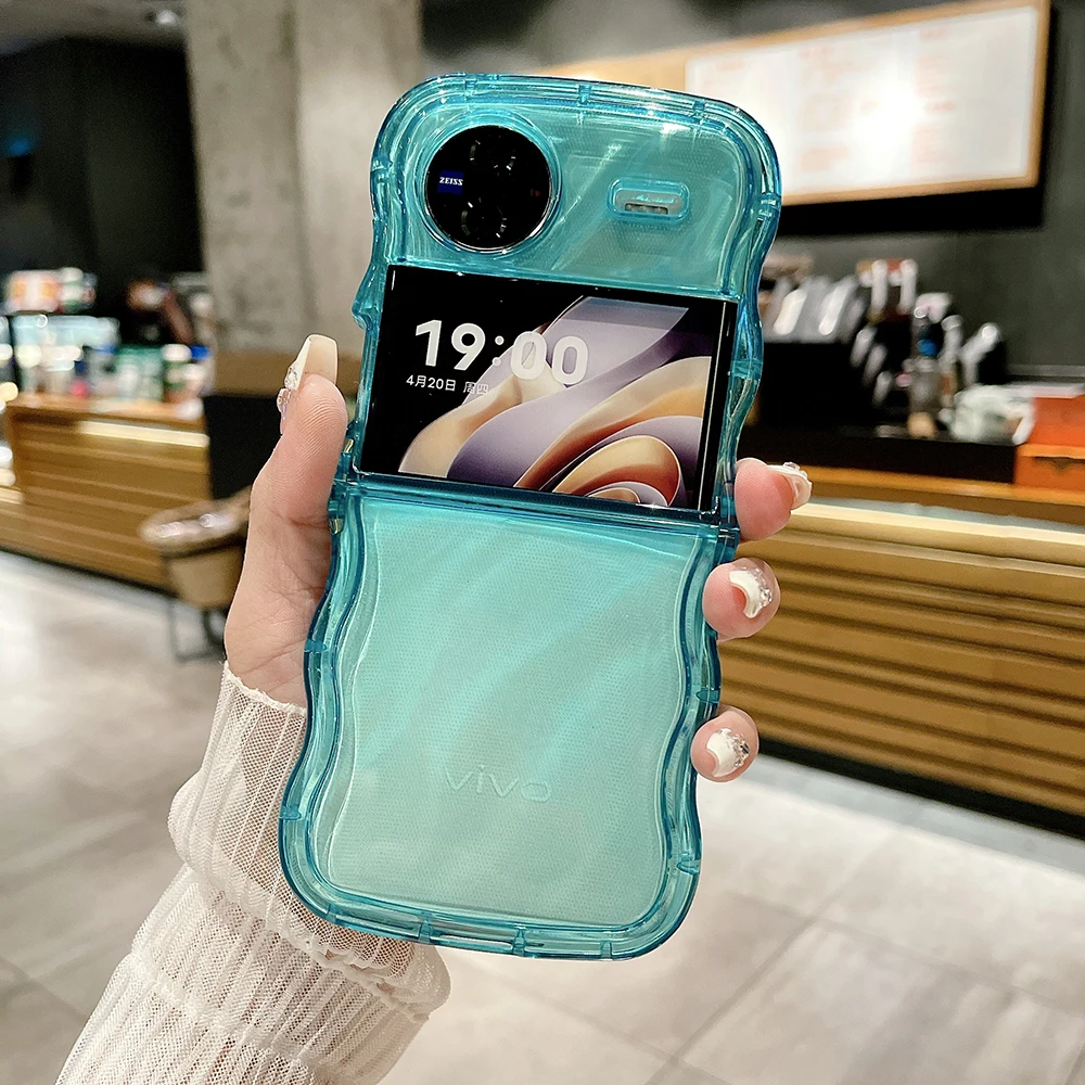 Funda suave y plegable para Vivo X, carcasa de teléfono de protección completa a prueba de golpes, antideslizante, Color sólido, silicona xFlip TPU