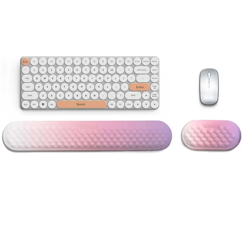 Juego de almohadillas para reposamuñecas para teclado, alfombrilla para ratón de espuma viscoelástica suave, cojín de soporte para muñeca, alfombrilla ergonómica para ratón para ordenador para aliviar el dolor - imagen 5