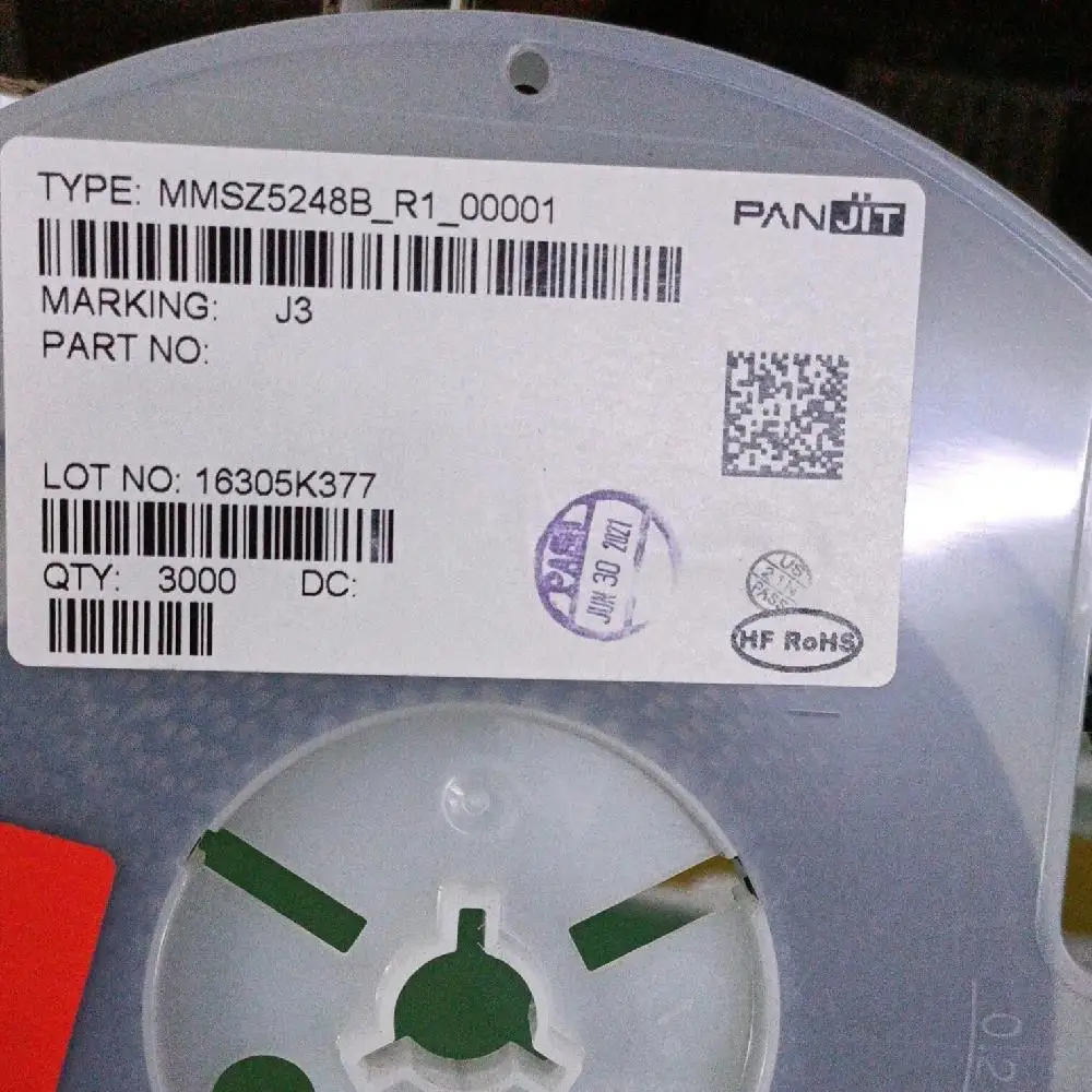 Diodos Zener de montaje en superficie, MMSZ5248B SOD-100 MMSZ5248 123 mW, serie SOD123, marcado J3, 500 unidades - imagen 2