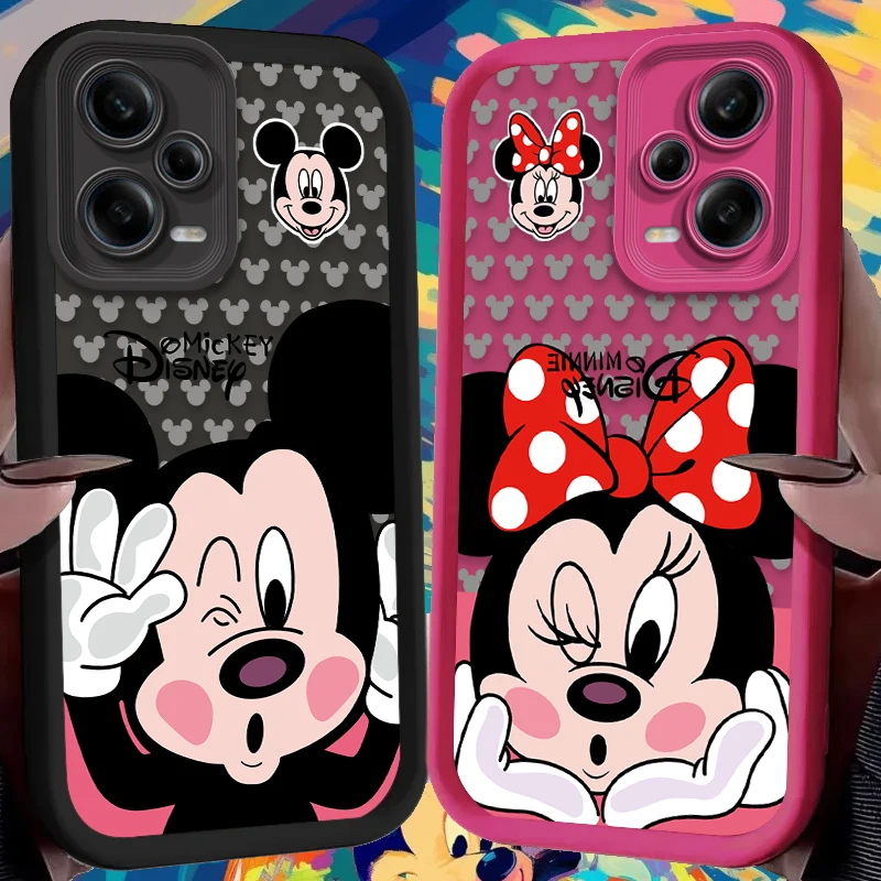 Funda de teléfono Disney Mickey Minnie para Xiaomi Redmi Note 13 12 11 Pro Plus 4G 5G 12S 11S 10S 10 9 9S Redmi 14C 13C 12C A3 12