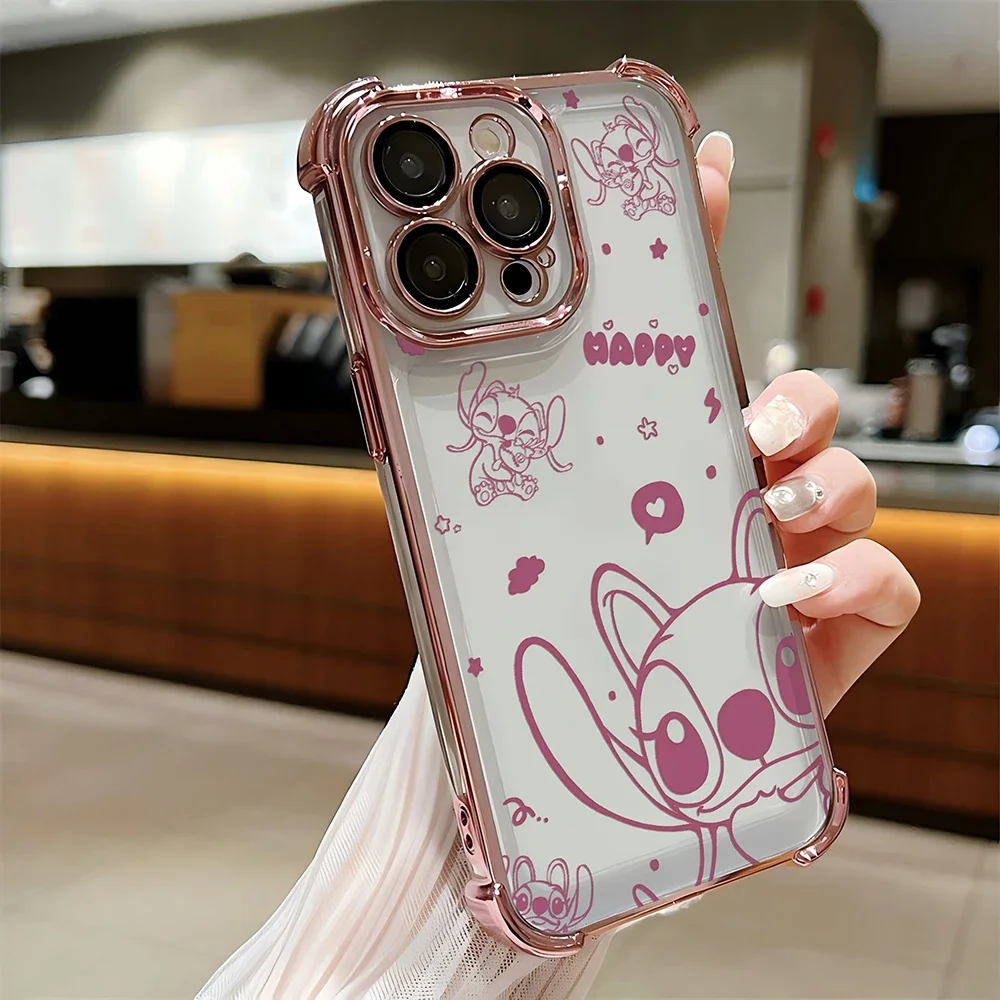 Funda chapada de punto rosa de Disney para Infinix Hot 40i 30 30i 10s 9 Play Smart 8 7 Note 40 Spark Go cubierta anticaída a prueba de golpes - imagen 5