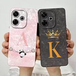 For Xiaomi POCO M6 Case Fashion Crown Letters Liquid Silicone Soft Rubber TPU Protector Case POCO M6 Phone Cover POCO M6 4G Case