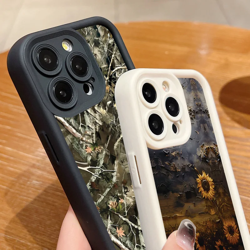 Funda de teléfono con patrón de camuflaje forestal para Samsung A56 5G, fundas Galaxy A36 A26 A25 A35 A55 A53 S25 S24 Ultra S23 FE S22 Plus - imagen 3