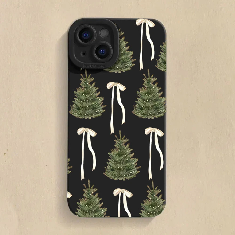 Funda de teléfono con diseño de lazo de árbol de Navidad para Xiaomi Mi 11 Lite 5G 15T 14T 13T 12T 14 Poco X7 X6 X5 F6 F7 M6 Pro F5 cubierta suave de caramelo