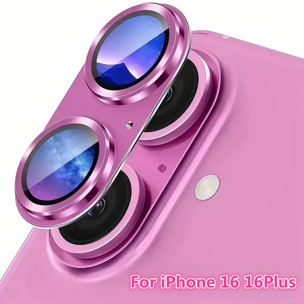 Vidrio de cámara de Metal para iPhone 17 17Air, Protector de anillo de aleación de cámara de Metal, cubierta trasera para iPhone 16Plus 16, accesorios para lentes de cámara - imagen 2