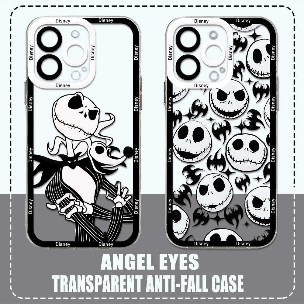 Funda de teléfono The Nightmare Before Christmas para Samsung S24 S23 S22 S21 S20 S10 FE Note20 Plus Ultra Lite 5G, funda de TPU suave transparente