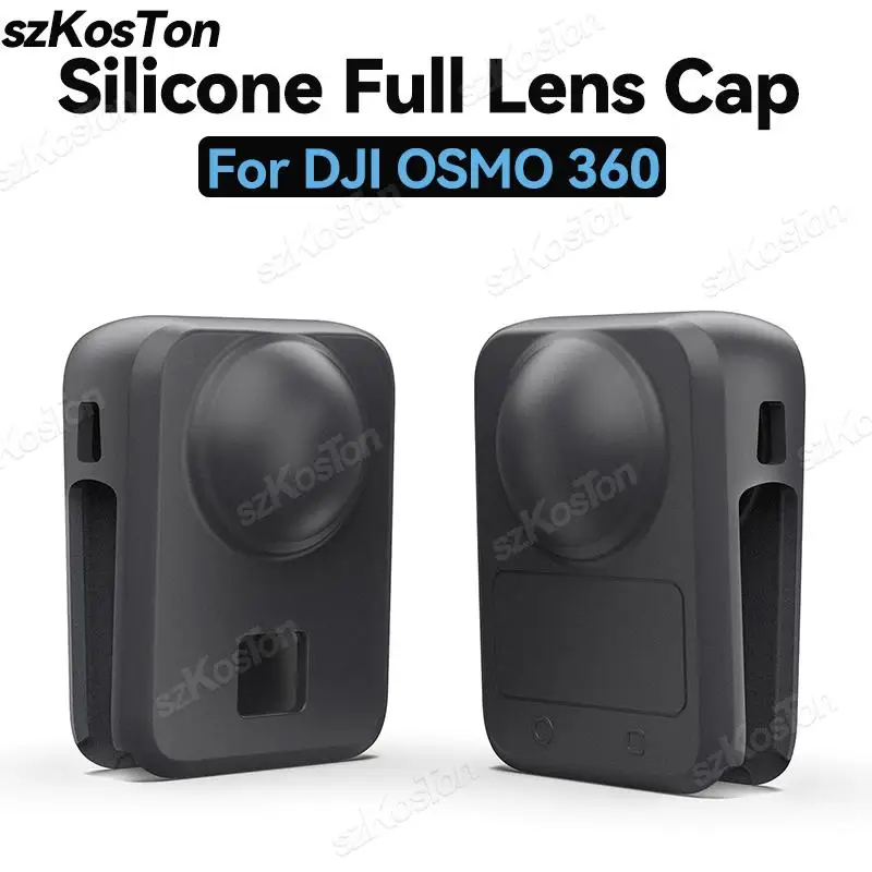Cubierta protectora de lente de silicona para DJI OSMO 360, tapa de lente panorámica, funda anticaída a prueba de polvo, accesorios para cámaras deportivas