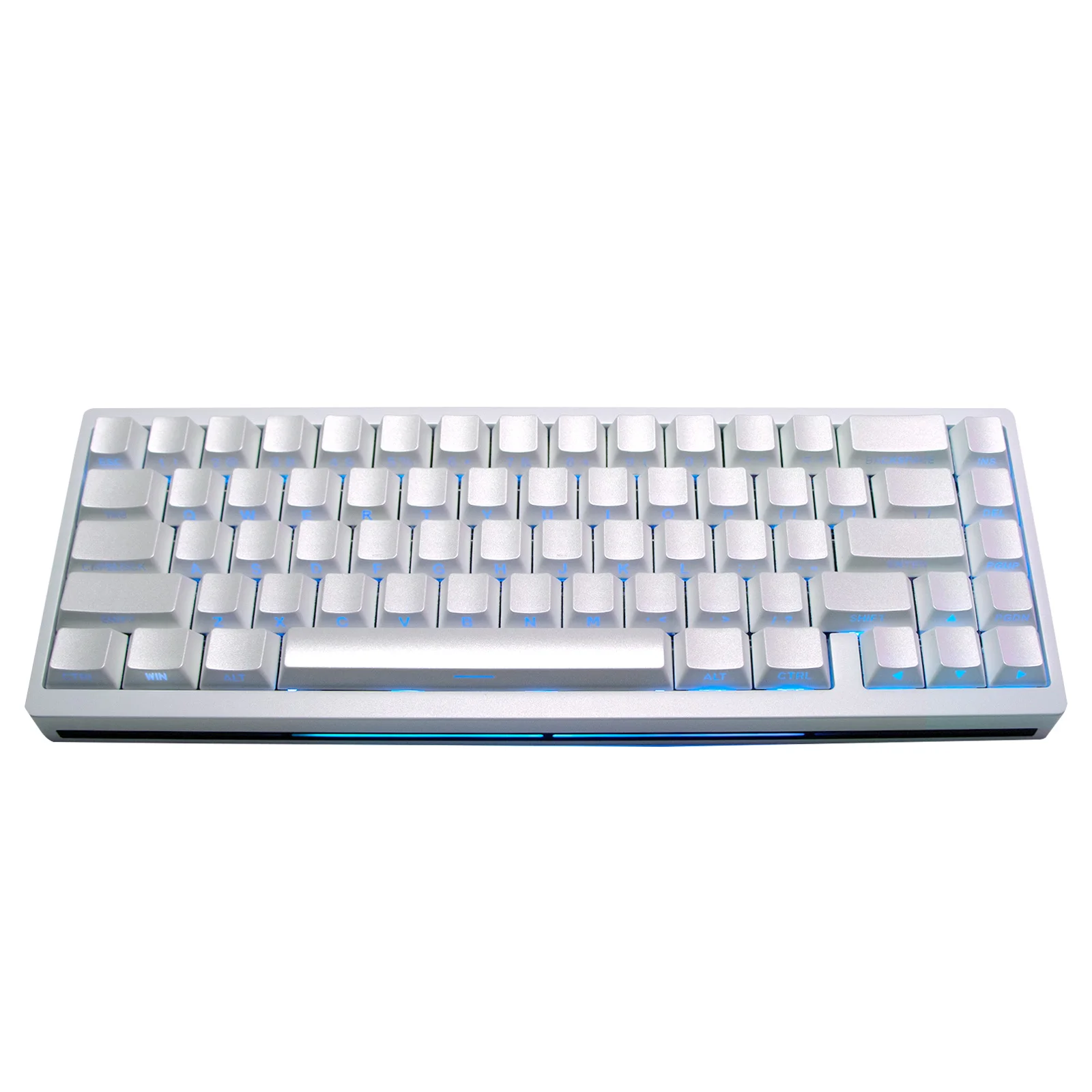 Teclas de perfil de cereza blanca perla con estampado lateral de doble disparo PBT, 80 teclas para teclados mecánicos 60/61/64/65/67/68