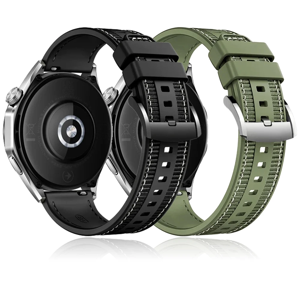 Correa oficial de nailon compuesto de 22mm para HUAWEI WATCH GT 6 5 4 46mm/Watch 5 Pro GT 3 2 Pro pulsera deportiva de silicona suave - imagen 2