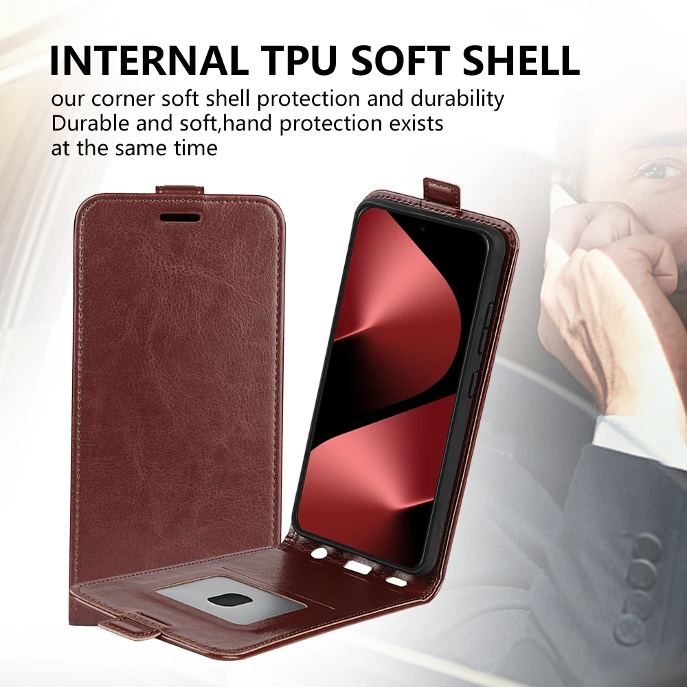 Para Huawei Pura 80 Pro Funda de cuero con tapa funda suave cartera Vertical ranura para tarjeta de crédito de cuero para Huawei Pura 80 Pro Plus - imagen 4