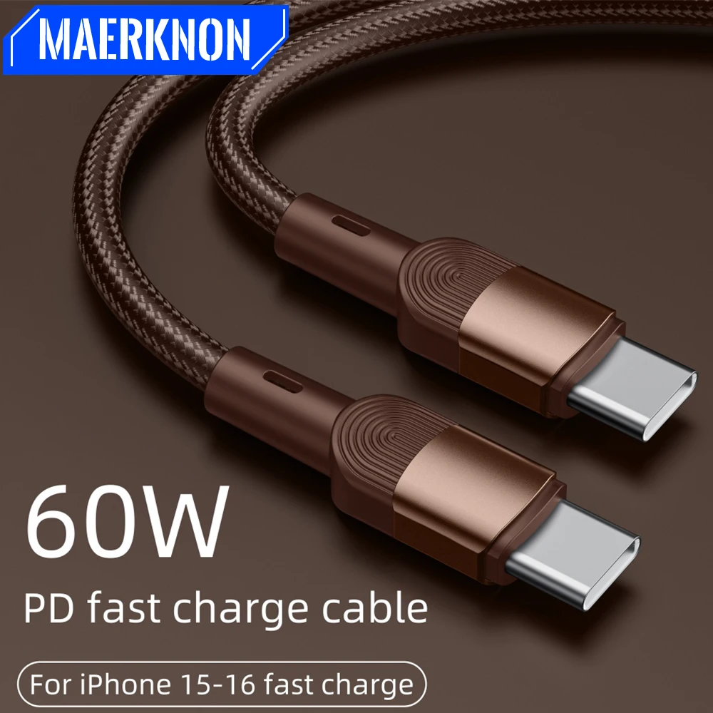 Cable de USB-C PD 100W Cable de carga rápida para Xiaomi 13 Samsung A15 A14 Huawei Macbook Realme POCO F3 Cable tipo C a tipo C