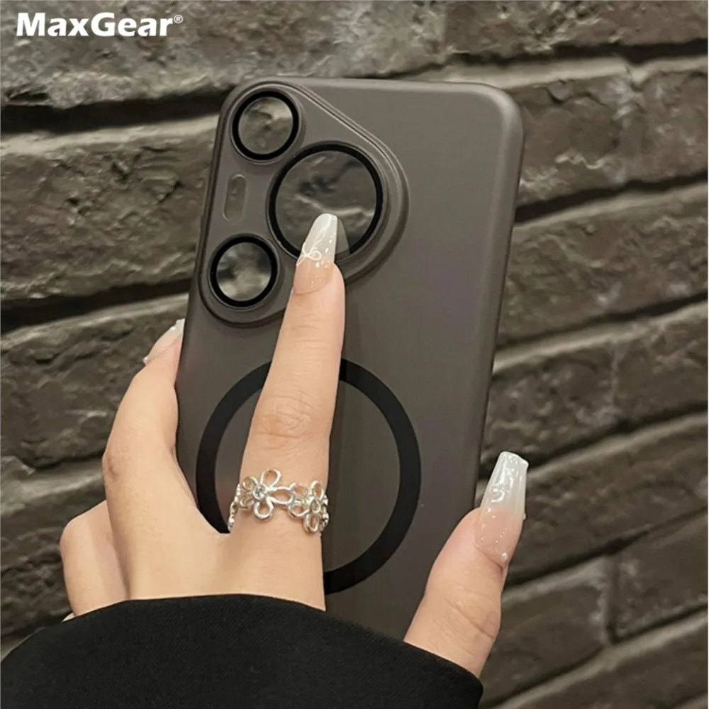 Fundas ultrafinas mate para Magsafe para Huawei Pura 80 70 P80 P70 Pro Plus Ultra Mate70 funda dura translúcida magnética Original