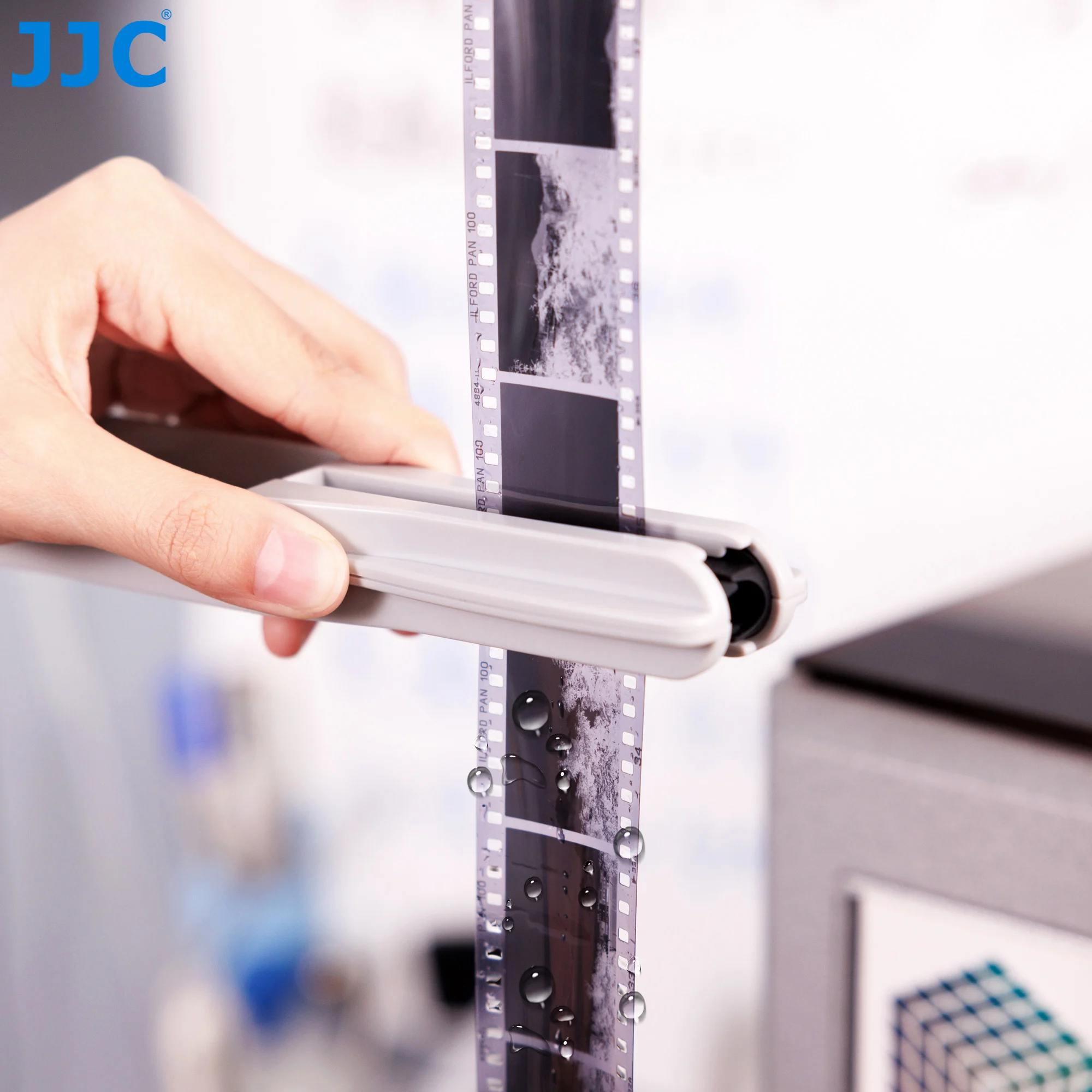 JJC-escurridor de película de cámara para 135, 120, película negativa, 35mm, herramientas de película de agua con dos correas de silicona, equipo de película