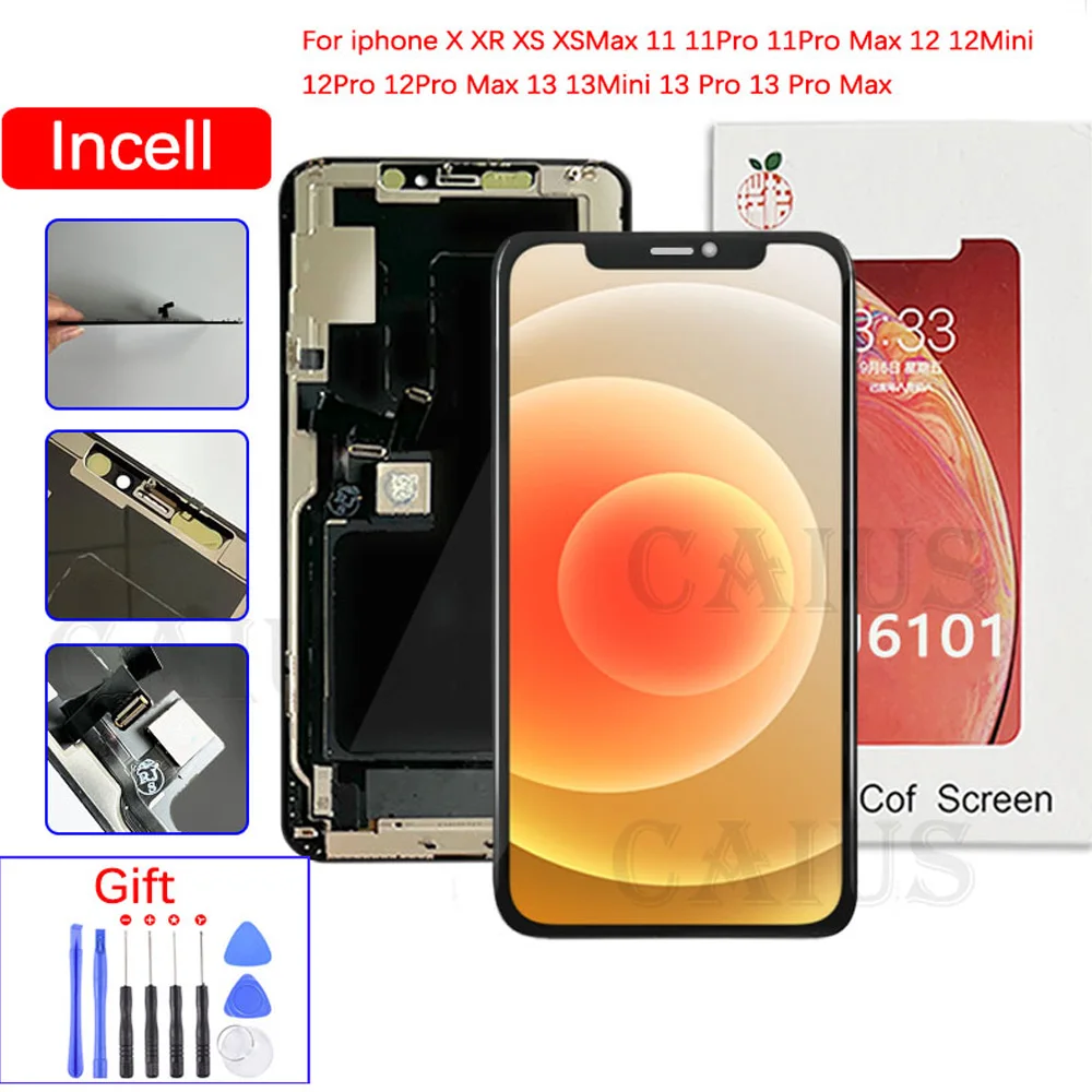 Pantalla táctil AAA +++ RJ Incell para IPhone, montaje de repuesto, digitalizador, reparación perfecta, XR, XS, Max, 11 Pro, 12, 13, 14 - imagen 2