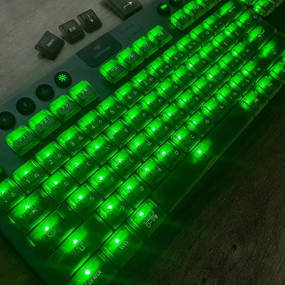 1 Juego de teclas japonesas personalizadas para Logitech G913 G915 G813 G815 TKL PBT, teclas antideslizantes y resistentes al desgaste, transparentes - imagen 3
