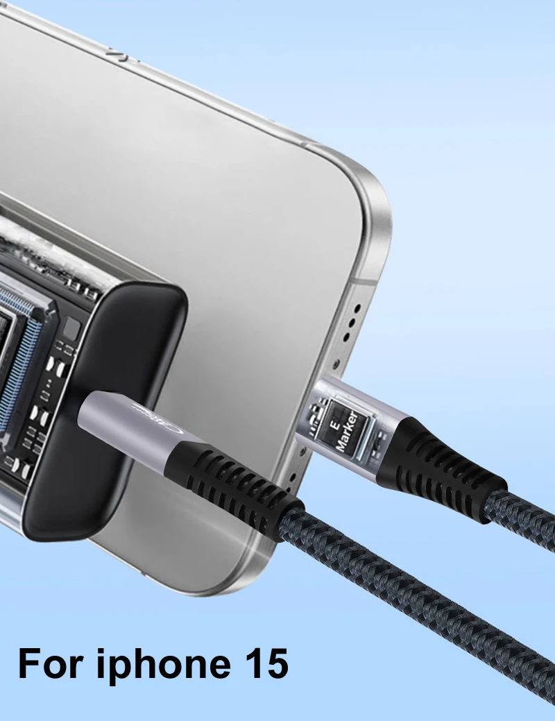 Cable de datos USB 0,5 de 4,0 M/1M/2M, transmisión de datos de 40Gbps ultrarrápida, pantalla de carga rápida de 240W, 8K, 6K o vídeo Dual 4K - imagen 4