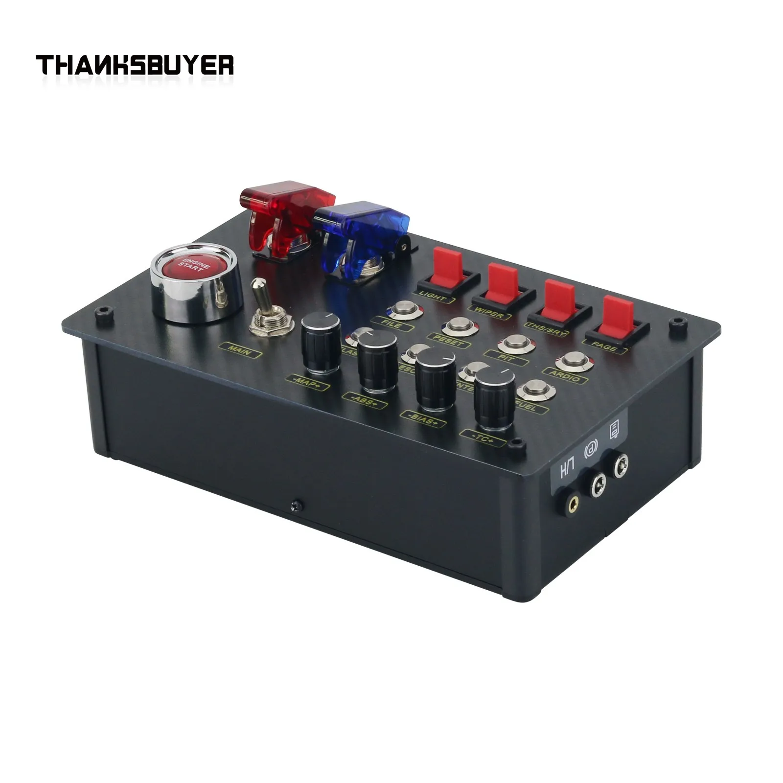 Caja de botones Vertical Horizontal ZQSR, caja de Control de carreras SIM, simulador de carreras para Thrustmaster Simagic Fanatec - imagen 4