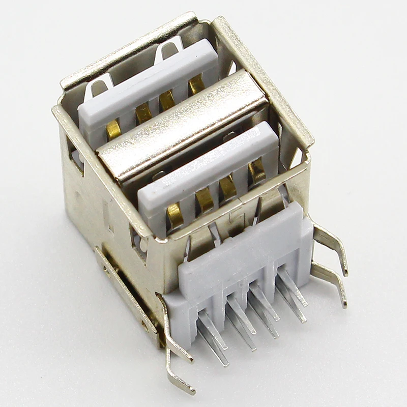 Conector de enchufe hembra tipo A USB, 2to1 conector blanco, juego G44 para conexión de datos, interfaz de carga, 10 unidades por lote - imagen 2