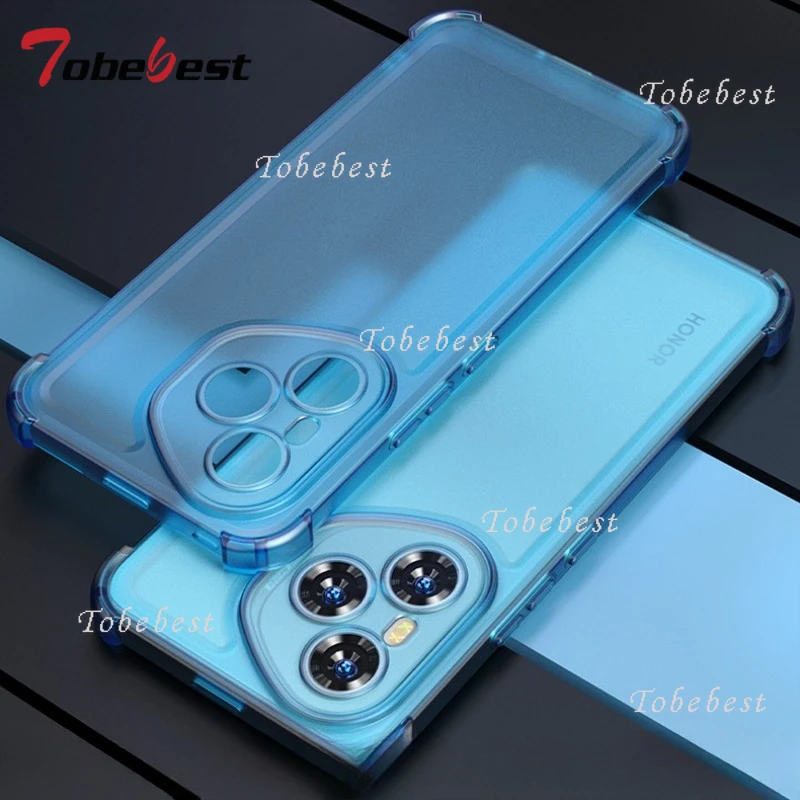 Funda de silicona mate transparente a prueba de golpes de Color caramelo para Huawei Honor 400 300 Ultra 200 100 90 80 70 60 Pro funda suave Gobal - imagen 4