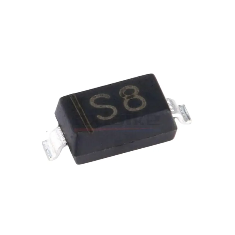 100 Uds BAT42W BAT43W SOD-123 códigos tipo: S7/S8 BAT43W-7-F BAT42W-7-F SMD 30V 200mA 0.2A diodo de barrera Schottky de montaje en superficie - imagen 5