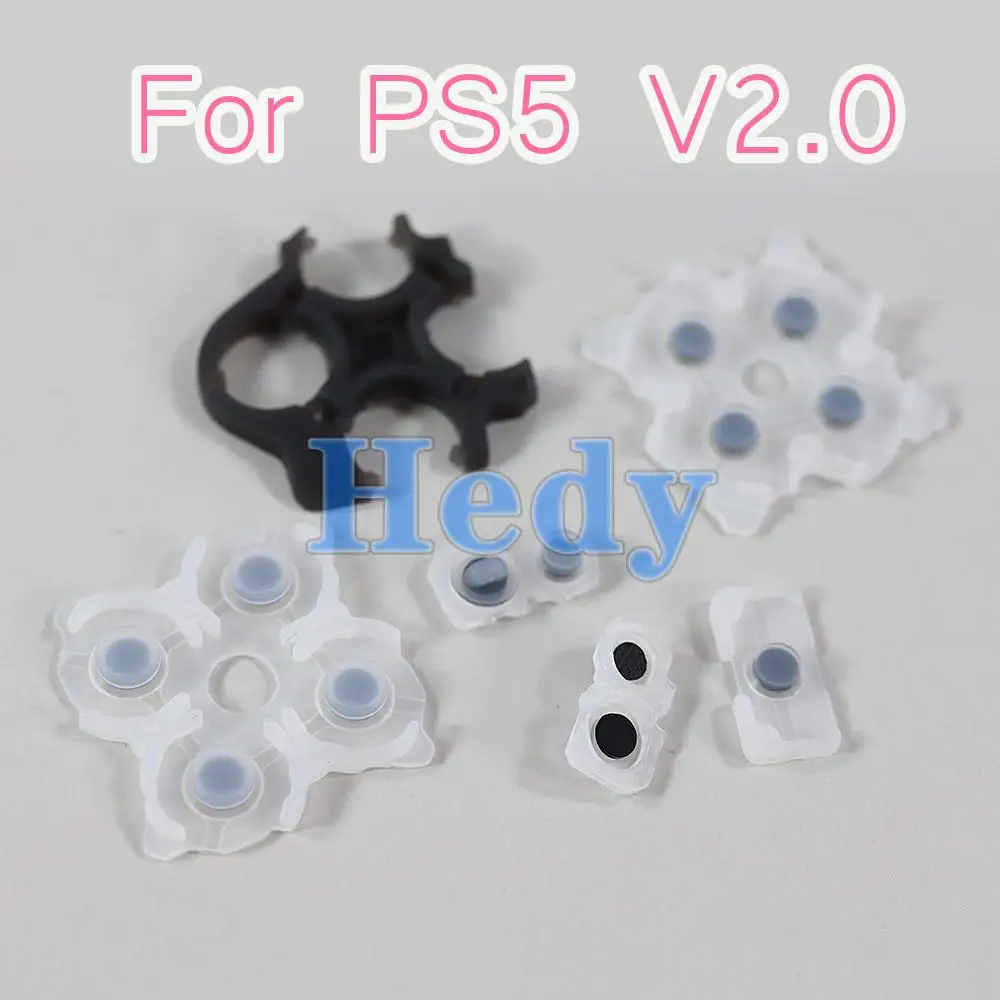 2 juegos de goma conductora de silicona suave para PlayStation 5 PS5 V1 V2 V3 controlador adhesivo botón Pad teclado Accesorios - imagen 5