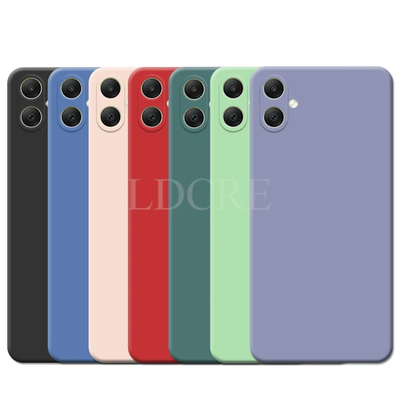 Para Samsung Galaxy A06 funda protectora de silicona líquida Samsung A06 A05 A04 funda de teléfono de goma lisa de TPU funda Galaxy A06