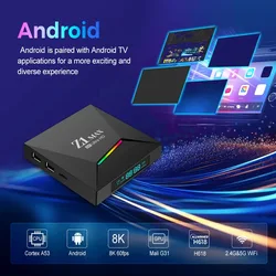 Z1 Max TV Box Android 15 8K – Quad Core Allwinner H618 WiFi 5G BT 5.0