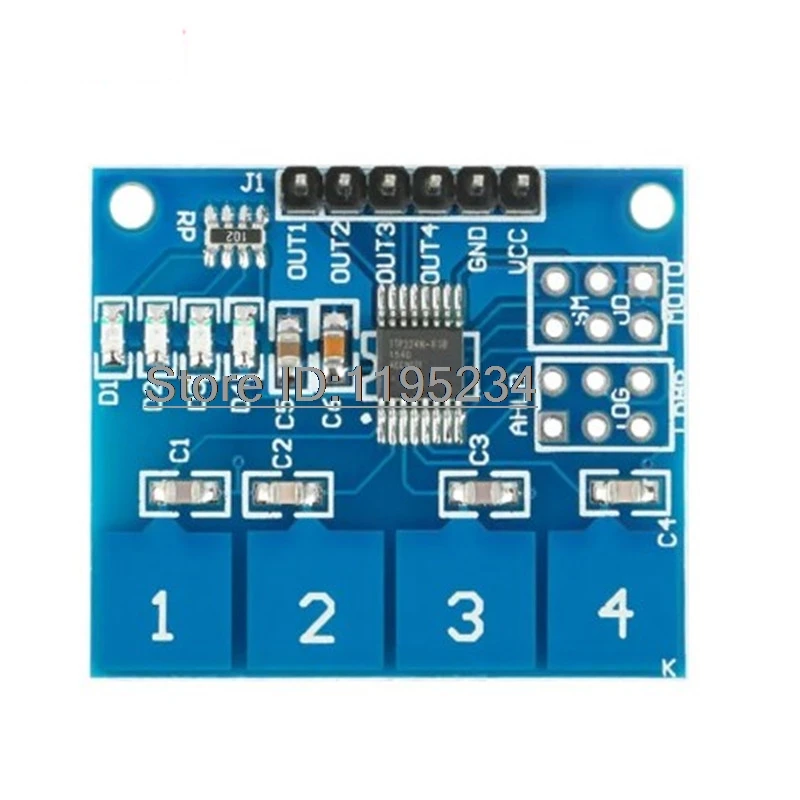 Interruptor táctil Digital TTP224 TTP226 TTP229, módulo de Sensor capacitivo de 4, 8 y 16 canales, 1 piezas - imagen 5