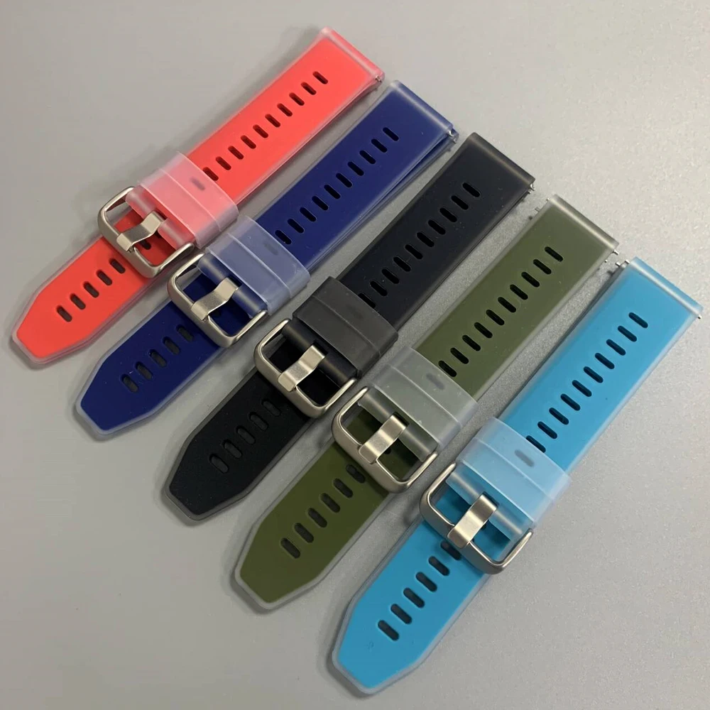 Correa de reloj de silicona transparente de 22mm para COLMi M42 pulsera deportiva para COLMI P86 P82 V76 C81 I30 C63 P68 reemplazo de correa - imagen 5