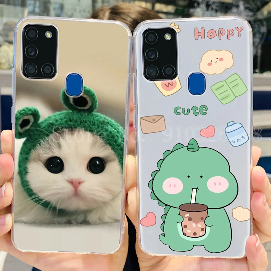 Funda de teléfono para Samsung Galaxy A21s, cubierta pintada con estilo, suave y delgada, para Samsung A21s Galaxy A21s A 21 s, Coque parachoques - imagen 4