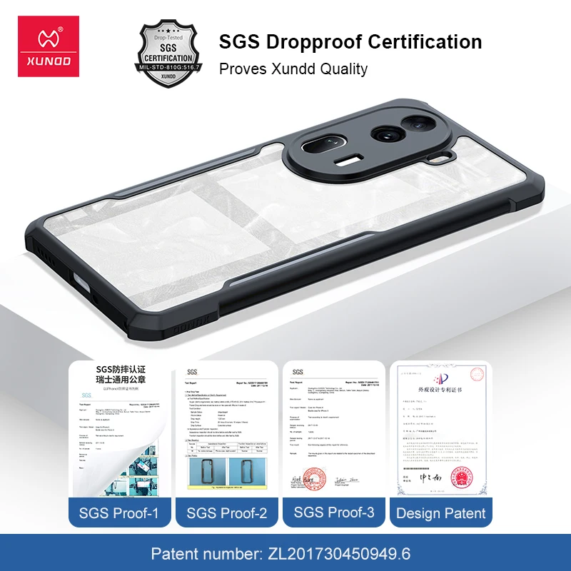 Xundd para Oppo Reno 11 Pro funda transparente para Oppo Reno11 F Reno11 Pro carcasa protectora a prueba de golpes lujosa - imagen 5
