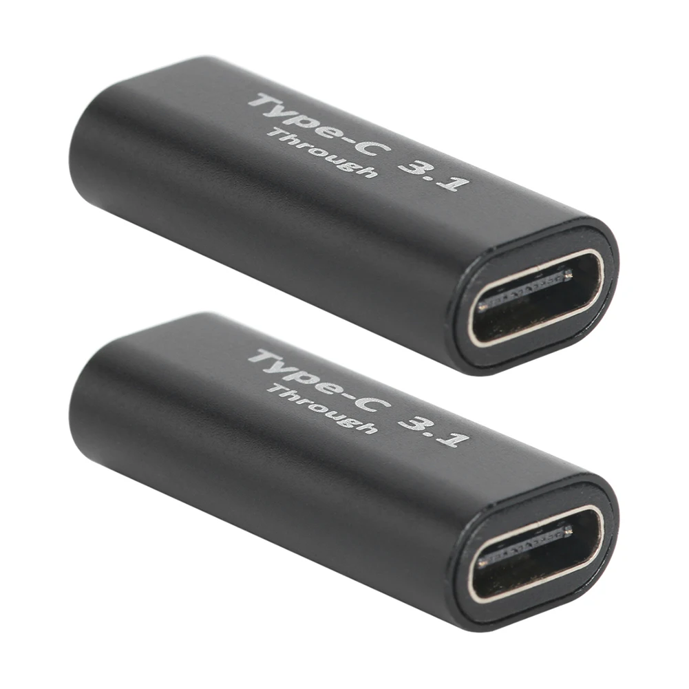 Adaptador USB tipo C de ángulo recto de 90 grados, 2 piezas, macho a hembra, hembra a hembra, adaptador de extensión en ángulo para tableta y portátil - imagen 2