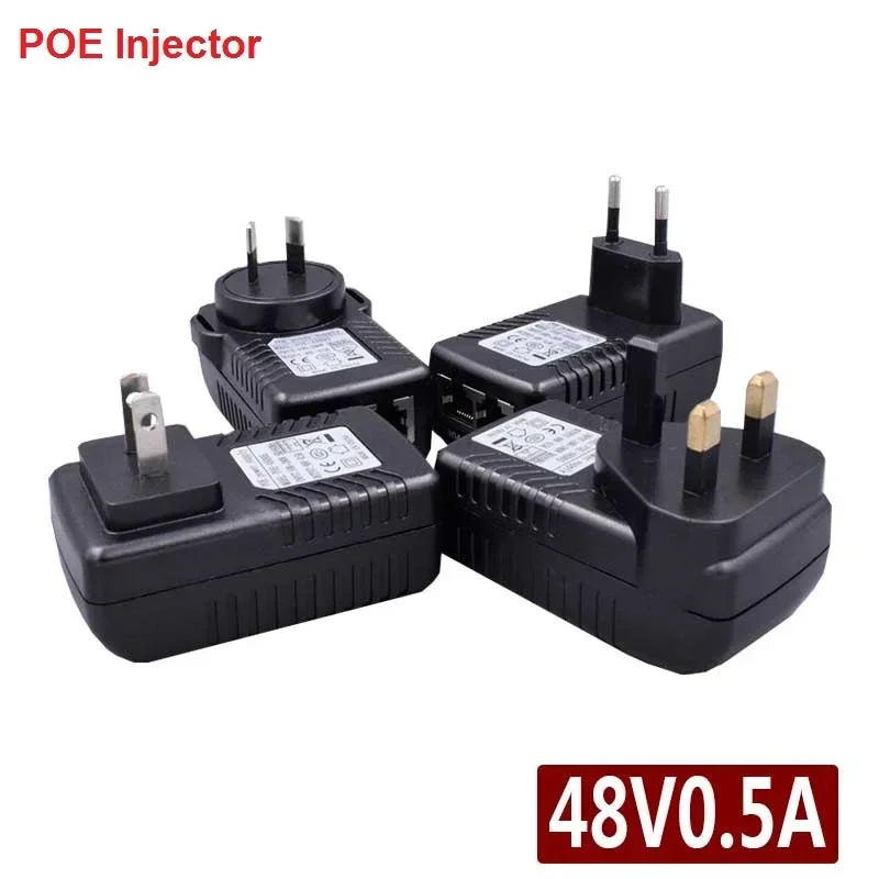 Divisor de inyector POE para cámara IP CCTV, interruptor de red, adaptador Ethernet, DC48V 0.5A, UE/REINO UNIDO/EE. UU./AU opcional - imagen 3