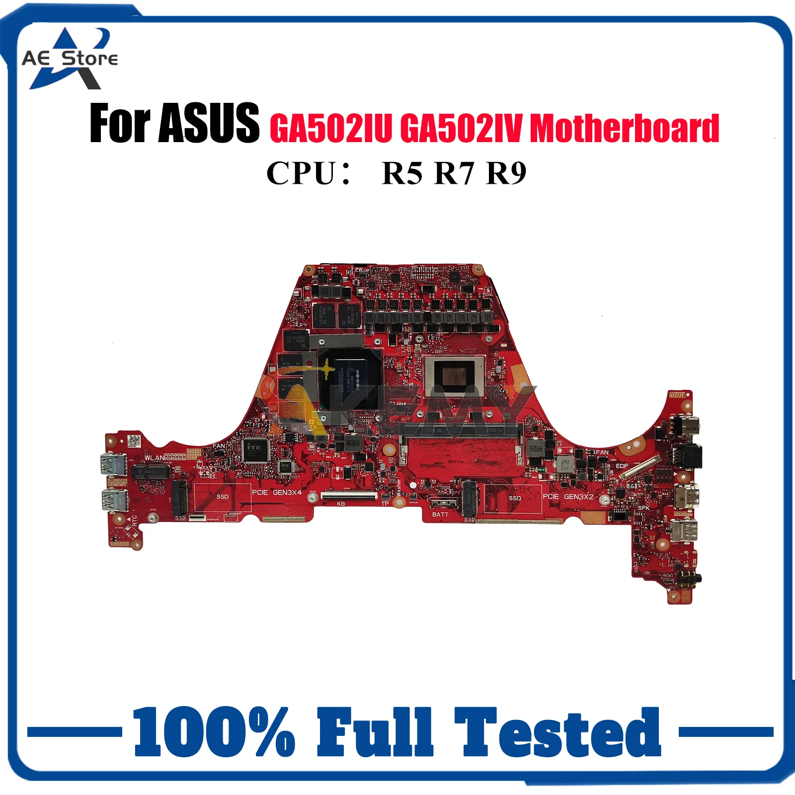 Placa base para ordenador portátil GA502IU para ASUS ROG Zephyrus G15 GA502IU GA502I GA502IV placa base para portátil con CPU R5 R7 R9 118% pruebas OK