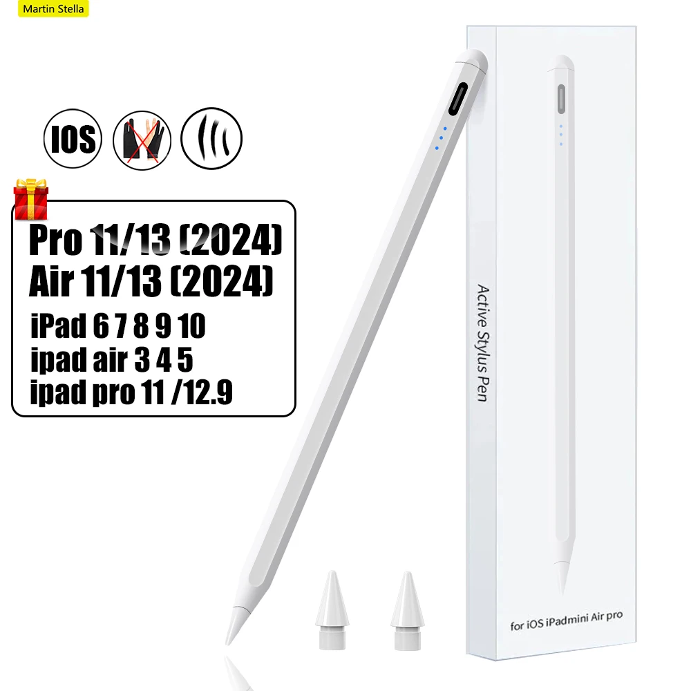 Lápiz óptico para ipad 2024 Pro 13 Air 11 Apple Pencil Pro 2 1 iPad Air 5 4 3 9 10 generación Mini 6 5 11 12,9 10/9/8/7/6 bolígrafo - imagen 2