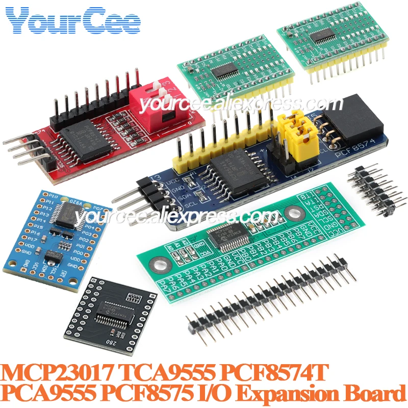 5 uds/1 unidad MCP23017 Placa de expansión de E/S serie de 16 bits TCA9555 PCF8574T PCA9555 módulo convertidor IIC I2C a GIPO para Arduino