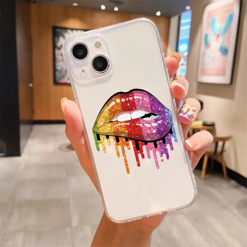 Funda de teléfono con estampado de labios para OPPO Reno 10 11 5G 10 Pro Plus 11F 6 8 Pro 5 6 Lite 7 4G 8T 4 5F 7Z 8Z 5Z 6Z A58 A78 A79 A98 5G - imagen 4