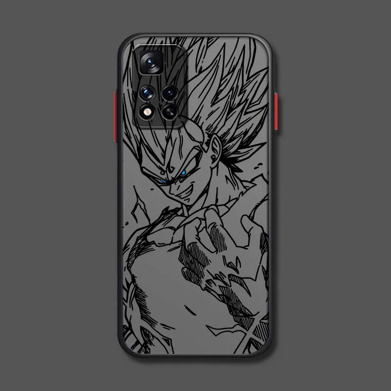 D-Dragon Ball Goku Vegeta funda artística para Xiaomi Redmi Note 14 13 12 11 10 9 Pro Plus 4G 5G funda de teléfono translúcida esmerilada - imagen 5