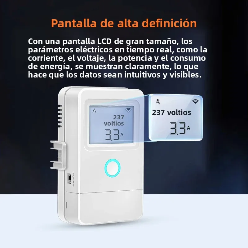 Haozee Tuya Wifi medidor de energía inteligente pantalla LCD consumo de producción de energía monitoreo bidireccional Control por aplicación - imagen 3