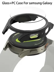 Samsung Galaxy Watch Protector de Pantalla Vidrio Templado + Funda