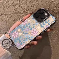 Honor 200 Lite – Funda floral plateada antigolpes