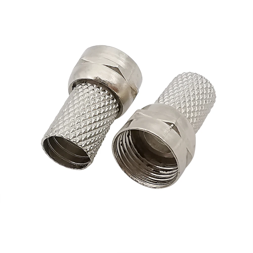 5/10/20 piezas conector F tornillo tipo 75-5 F enchufe RG6 antena de TV satélite conector de Cable Coaxial Twist-on adaptador Coaxial tipo F