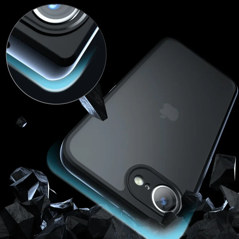 Para iPhone 16e Funda iPhone 16e Funda Coque teléfono parachoques trasero mate transparente a prueba de golpes transparente TPU borde Funda de teléfono iPhone 16e - imagen 3