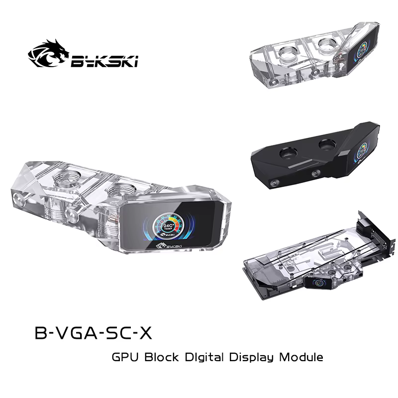 Bykski Medidor Temperatura Agua GPU G1/4 con Pantalla LCD