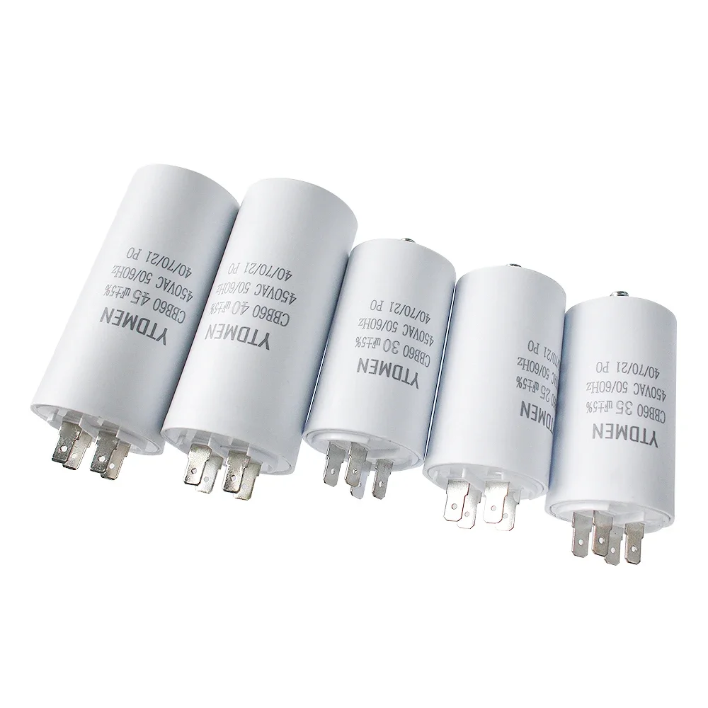 Condensador CBB60 4-60μF 450V AC Condensador de funcionamiento de motor con tornillo para aire acondicionado/refrigerador/bomba de agua 50/60Hz - imagen 5