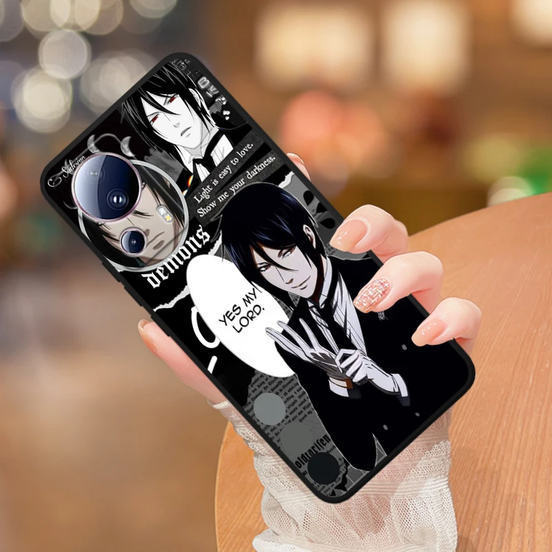 Funda de mayordomo negro para Xiaomi Mi 14 13 12X 12 11 11T 11i 10T 10 Pro Lite Ultra 5G, funda de teléfono negra - imagen 4