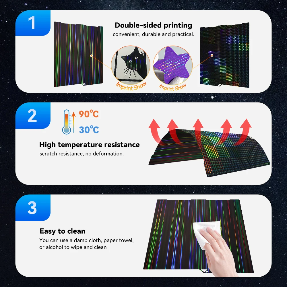 256x268 para Anycubic Kobra 3 Combo placa de construcción hoja de acero de resorte PEO PET PEY hoja de doble cara Anycubic Kobra 3 placa de construcción - imagen 5