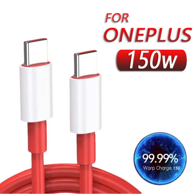 OnePlus 150W carga de urdimbre USB C a tipo C PD Cable Super VOOC Cable de carga rápida para OnePlus 13 13R Ace 2 3 5 Pro Nord CE 2 3 4