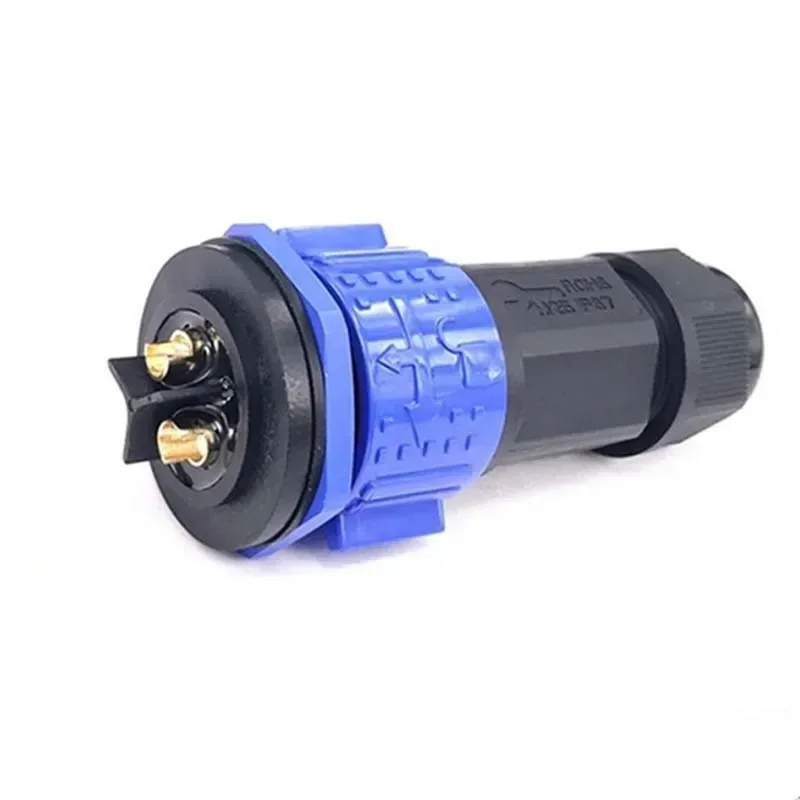Conector de Cable eléctrico M25 50A, resistente al agua, 500V, IP67, 2, 3, 4 pines, autobloqueo, carga de bicicleta eléctrica, enchufe de Panel de aviación - imagen 5