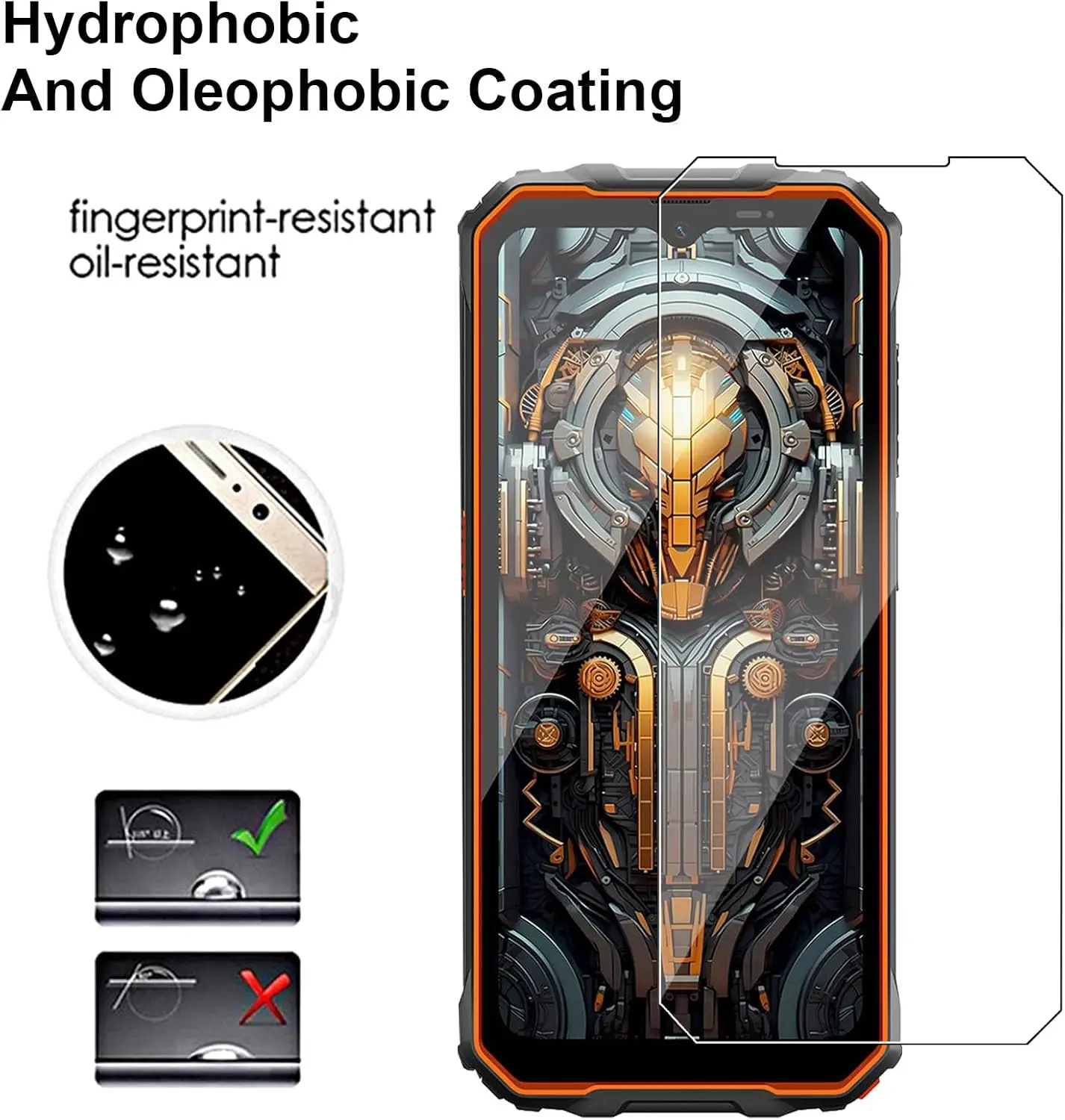 Protectores de pantalla 2.5D 9H de vidrio templado para Blackview Oscal Marine 2 (6,56") - imagen 2